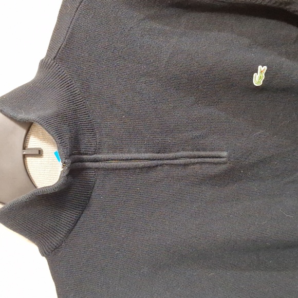 Vintage Lacoste mock turtleneck quarter zip - 6 (XL) - black/gray - Picture 2 of 6